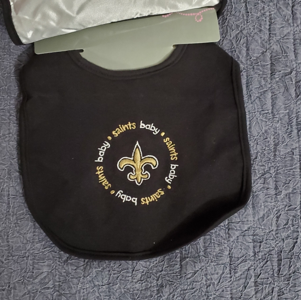 Saints baby bib